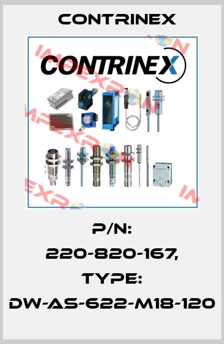 p/n: 220-820-167, Type: DW-AS-622-M18-120 Contrinex