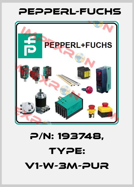 p/n: 193748, Type: V1-W-3M-PUR Pepperl-Fuchs
