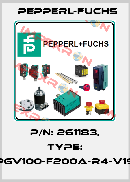 p/n: 261183, Type: PGV100-F200A-R4-V19 Pepperl-Fuchs
