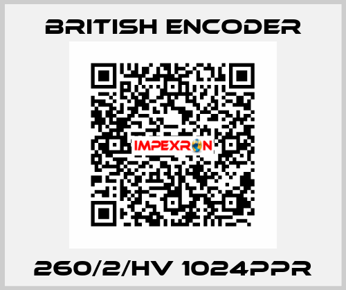 260/2/HV 1024PPR British Encoder