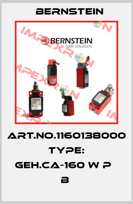 Art.No.1160138000 Type: GEH.CA-160 W P               B  Bernstein