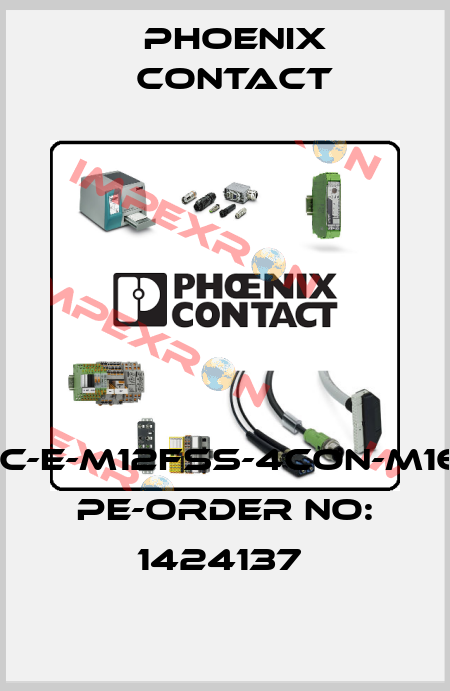 SACC-E-M12FSS-4CON-M16/0,5 PE-ORDER NO: 1424137  Phoenix Contact