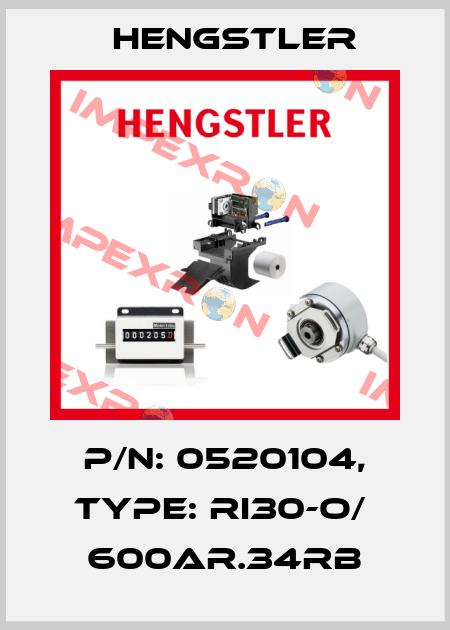 p/n: 0520104, Type: RI30-O/  600AR.34RB Hengstler