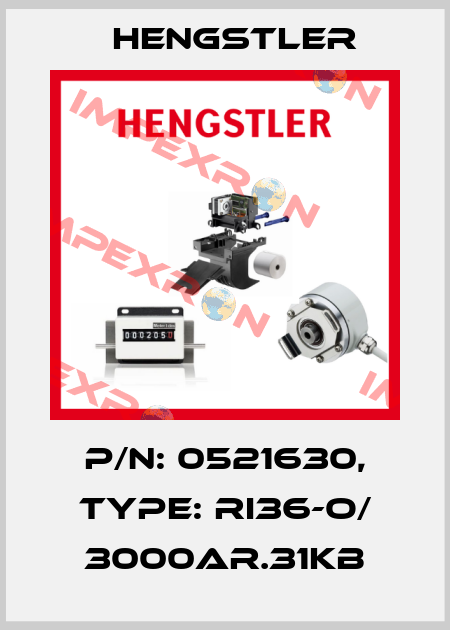 p/n: 0521630, Type: RI36-O/ 3000AR.31KB Hengstler