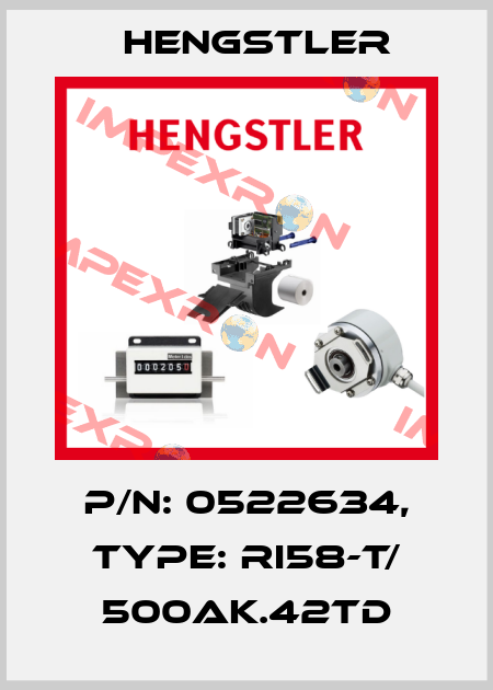 p/n: 0522634, Type: RI58-T/ 500AK.42TD Hengstler