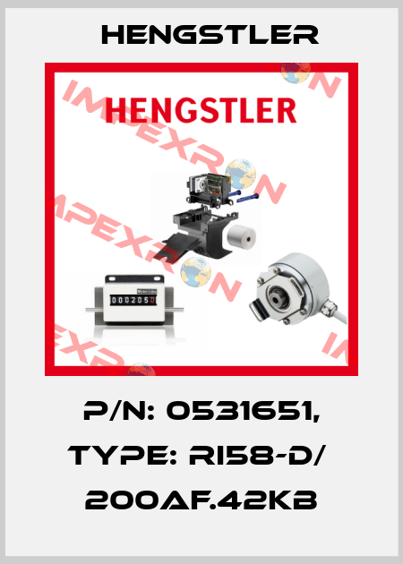 p/n: 0531651, Type: RI58-D/  200AF.42KB Hengstler