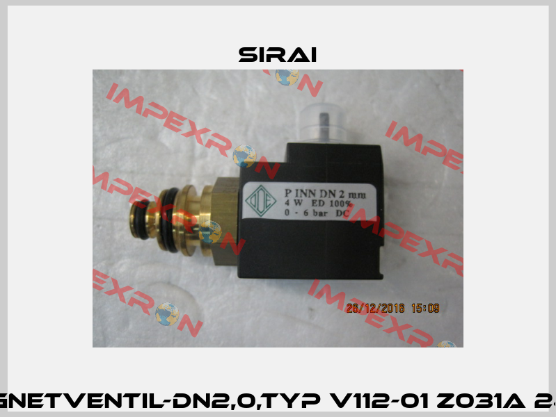 2/2-Wege-PI-Magnetventil-DN2,0,Typ V112-01 Z031A 24VDC obsolete, Sirai