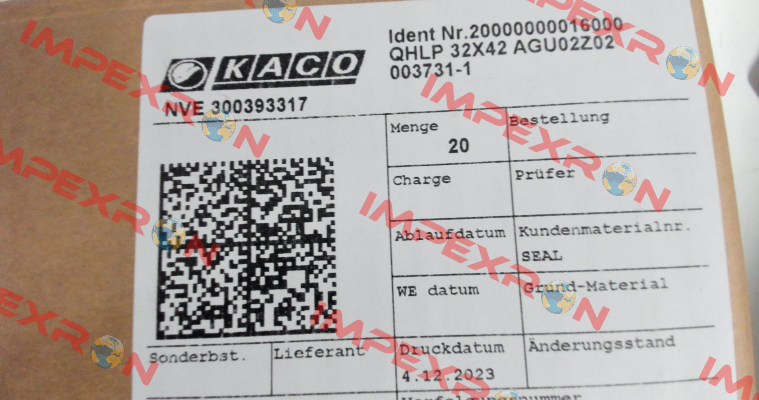 QHLP 32 x 42 AGU 02 Z02 Kaco
