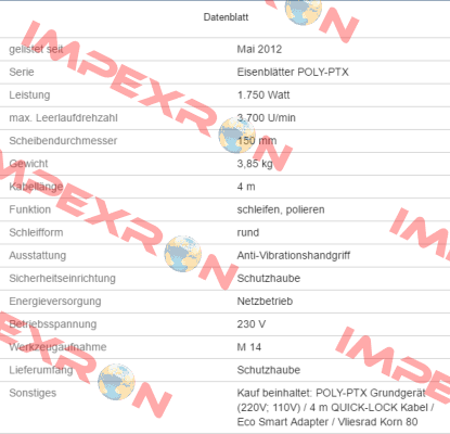 POLY-PTX® 800 40002   Eisenblätter