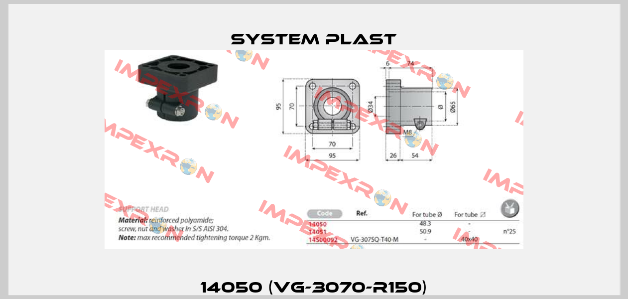 14050 (VG-3070-R150) System Plast