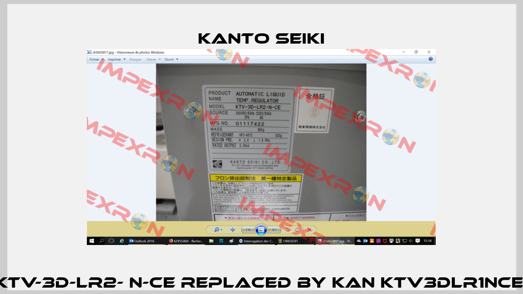 KTV-3D-LR2- N-CE replaced by KAN KTV3DLR1NCE  Kanto Seiki