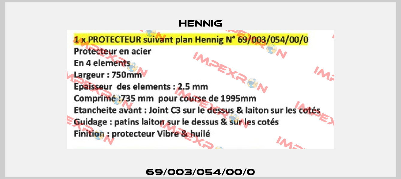 69/003/054/00/0 Hennig