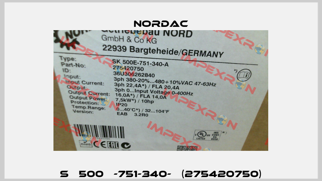 SК 500 Е-751-340-А (275420750) NORDAC