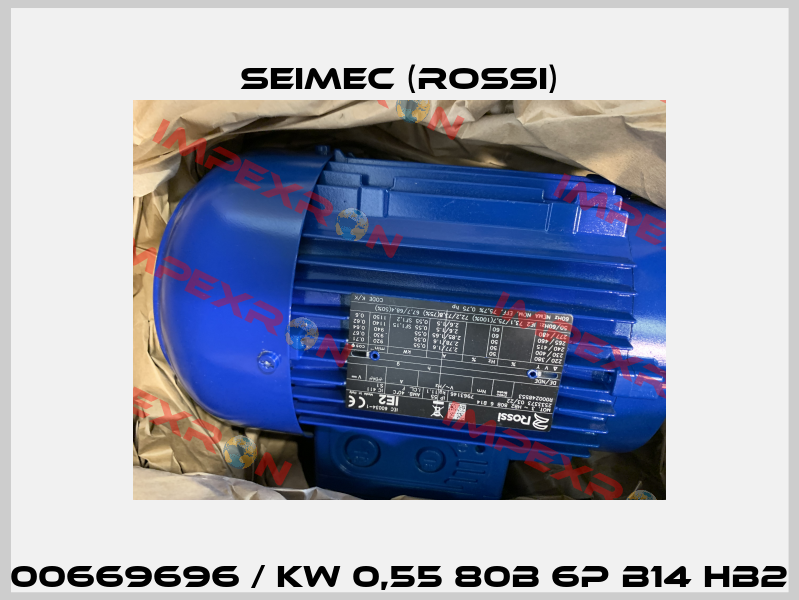 00669696 / KW 0,55 80B 6P B14 HB2 Seimec (Rossi)