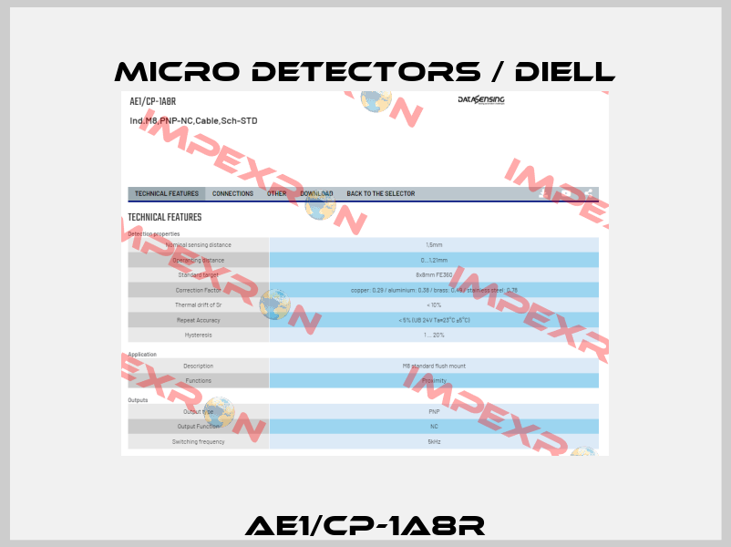 AE1/CP-1A8R Micro Detectors / Diell