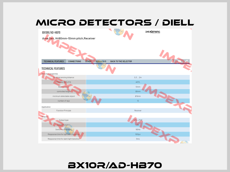 BX10R/AD-HB70 Micro Detectors / Diell