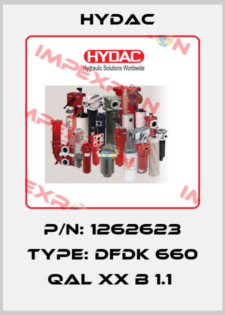 P/N: 1262623 Type: DFDK 660 QAL XX B 1.1  Hydac
