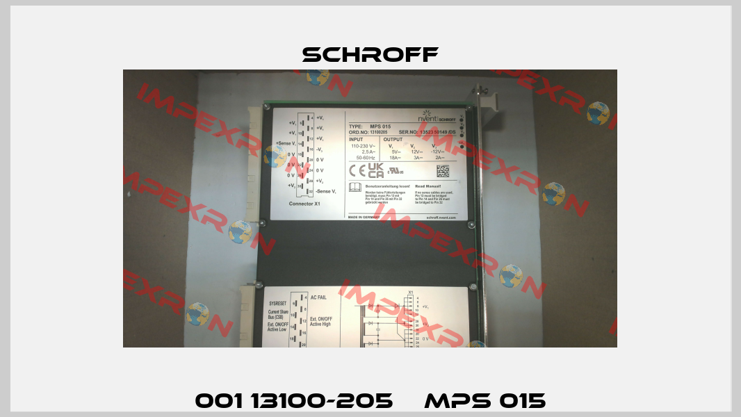 001 13100-205    MPS 015 Schroff